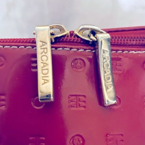 Arcadia Shiny Red Handbag or Shoulder Bag - Picture 2 of 6